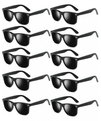 Bulk 80s Party Sunglasses Neon Sunglasses Adult Party Favors 10 Pack Vintage Retro Style Sunglasses Black Frame | Black $10.5...