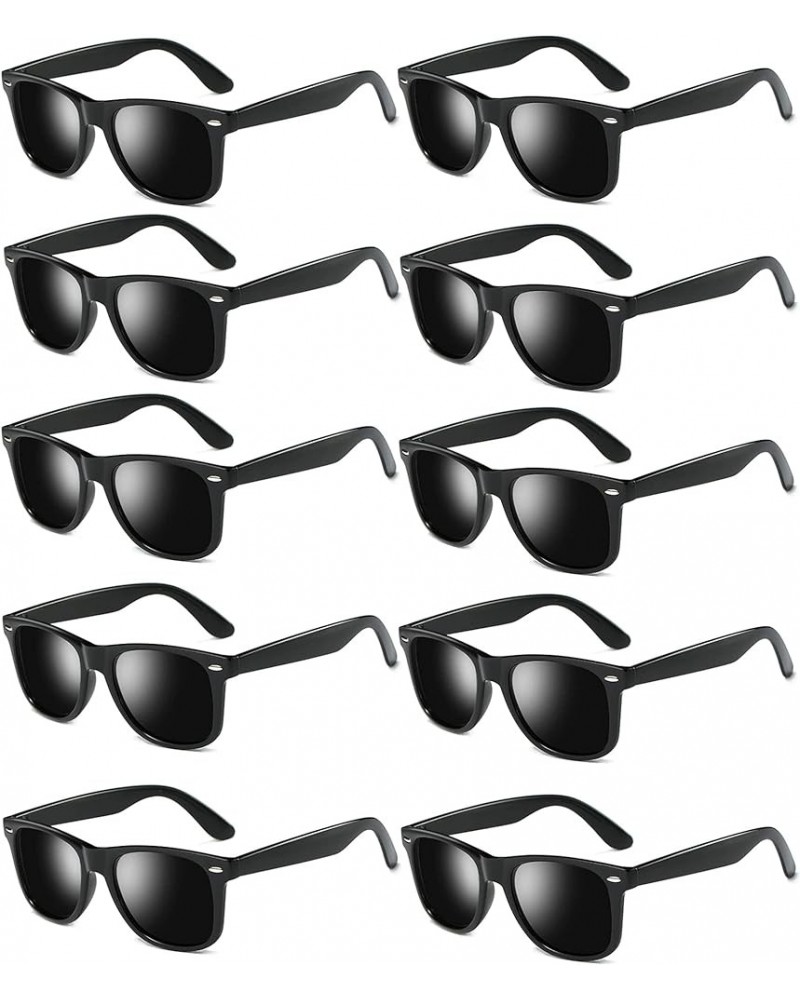 Bulk 80s Party Sunglasses Neon Sunglasses Adult Party Favors 10 Pack Vintage Retro Style Sunglasses Black Frame | Black $10.5...