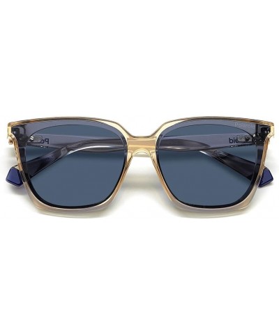 Sunglasses PLD 6160 / S 10A / C3 sunglasses Woman color Beige blue lens size 62 mm $14.03 Cat Eye