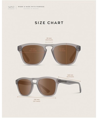 Polarized Retro Rectangular Mens Sunglasses Grey Moon Frame / Brown Lens $25.08 Square