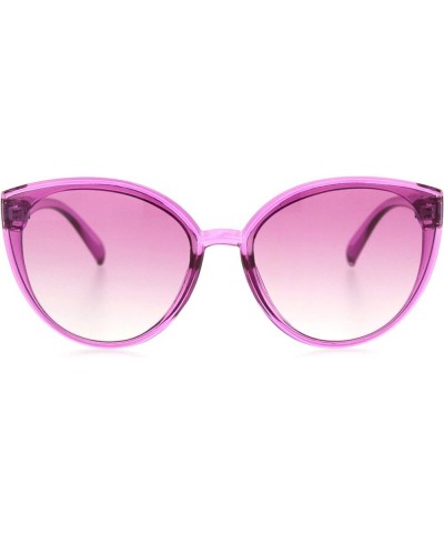 Womens Goth Refined Panel Lens Chic Plastic Cateye Sunglasses Purple $10.59 Cat Eye