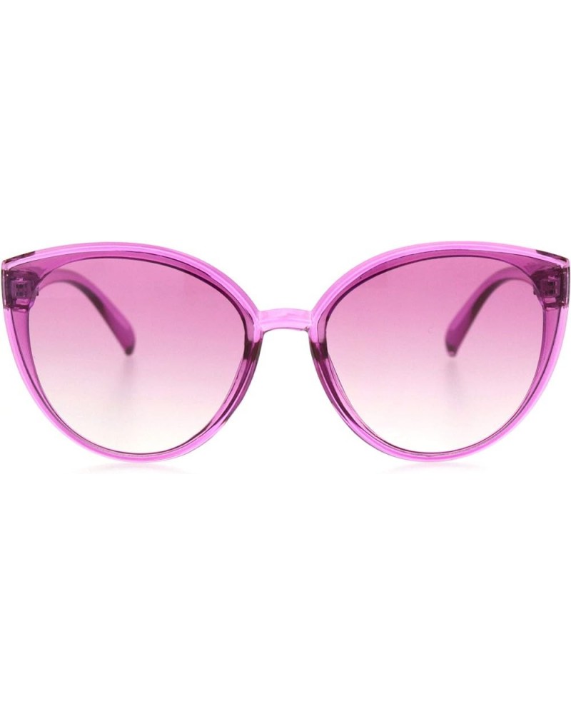 Womens Goth Refined Panel Lens Chic Plastic Cateye Sunglasses Purple $10.59 Cat Eye