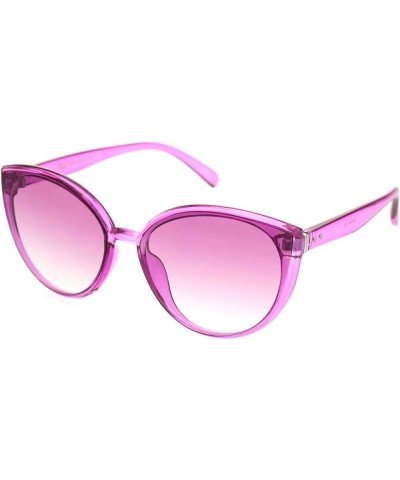 Womens Goth Refined Panel Lens Chic Plastic Cateye Sunglasses Purple $10.59 Cat Eye