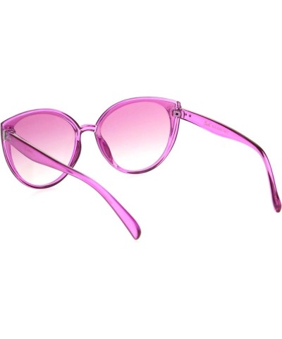 Womens Goth Refined Panel Lens Chic Plastic Cateye Sunglasses Purple $10.59 Cat Eye