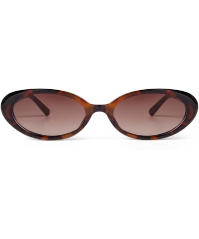 Tiny Small 90s Sunglasses for Women Men Retro Oval Tinted Glasses Tortoise $13.19 Goggle