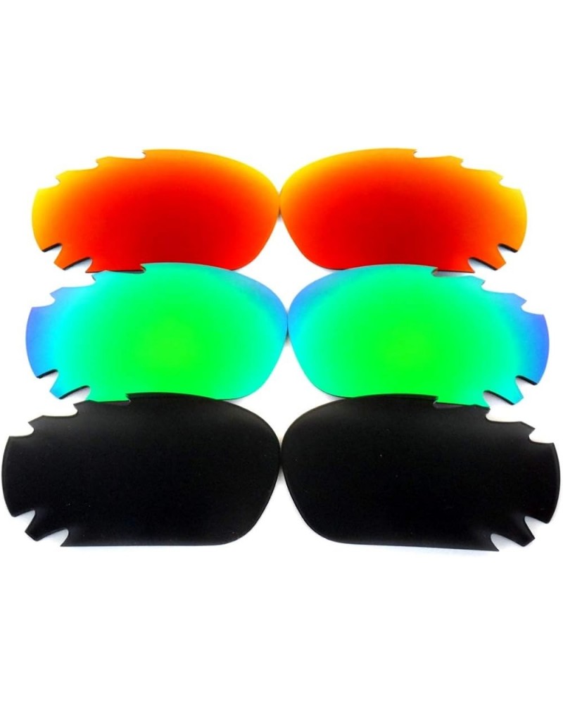 Replacement Lenses for Oakley Racing Jacket Black&Green&Red Color Polarized 3 Pairs,FREE S&H. Black&green&red $11.74 Designer