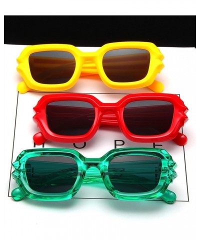 Square Punk Fashion Hip Hop Men's and Women's Sunglasses (Color : B, Size : 1) 1 F $20.73 Designer