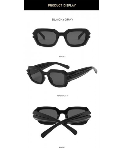 Square Punk Fashion Hip Hop Men's and Women's Sunglasses (Color : B, Size : 1) 1 F $20.73 Designer