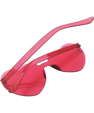 24 Pack Heart Rimless Sunglasses Love Glasses for Valentine's Day St Patrick's Day Easter Party Favors Hot Pink $11.45 Rimless