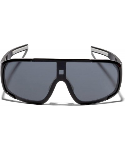 Oversized Oval 80s Retro Sports Mono Mirrored UV400 Mens Women's Sunglasses Back Frame / Black Lens $10.77 Oval