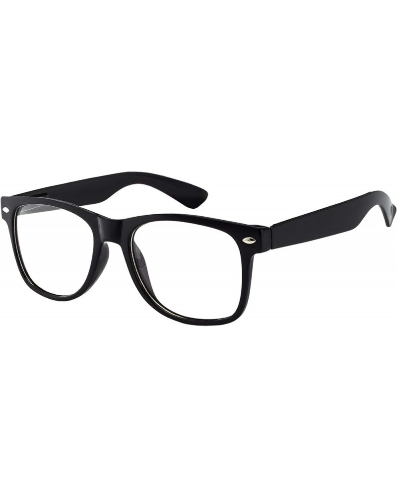 Retro Style Sunglasses 80's Classic Vintage Unisex Nerd Colored Frame OWL ® Clear Black (Matte) $7.78 Rimless