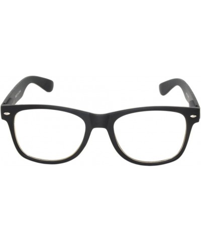 Retro Style Sunglasses 80's Classic Vintage Unisex Nerd Colored Frame OWL ® Clear Black (Matte) $7.78 Rimless