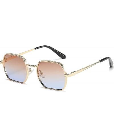 Fashion Metal Sunscreen Sunglasses for Men and Women Outdoor Vacation Beach (Color : C, Size : Medium) Medium A $17.14 Designer