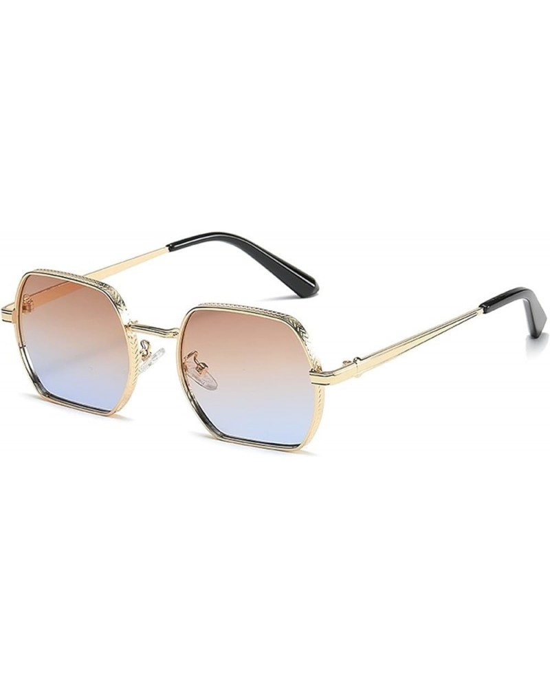 Fashion Metal Sunscreen Sunglasses for Men and Women Outdoor Vacation Beach (Color : C, Size : Medium) Medium A $17.14 Designer