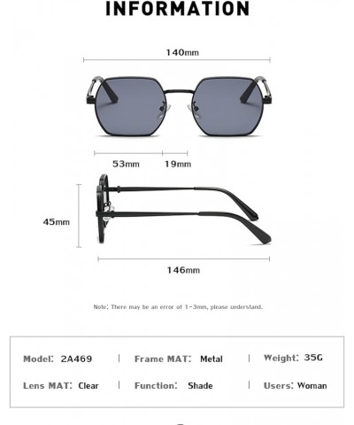 Fashion Metal Sunscreen Sunglasses for Men and Women Outdoor Vacation Beach (Color : C, Size : Medium) Medium A $17.14 Designer