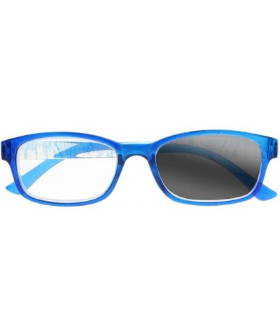 Men women Chinese Style Rectangle Photochromic Transition Reading Glasses +1.0~+4.0 Blue $37.50 Rectangular