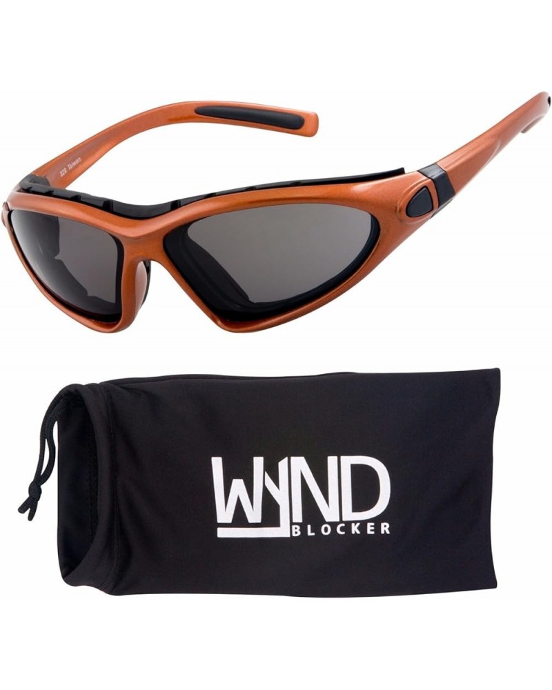 Vert Motorcycle & Boating Sports Wrap Around Polarized Sunglasses Orange Polarized Smoke $23.24 Designer