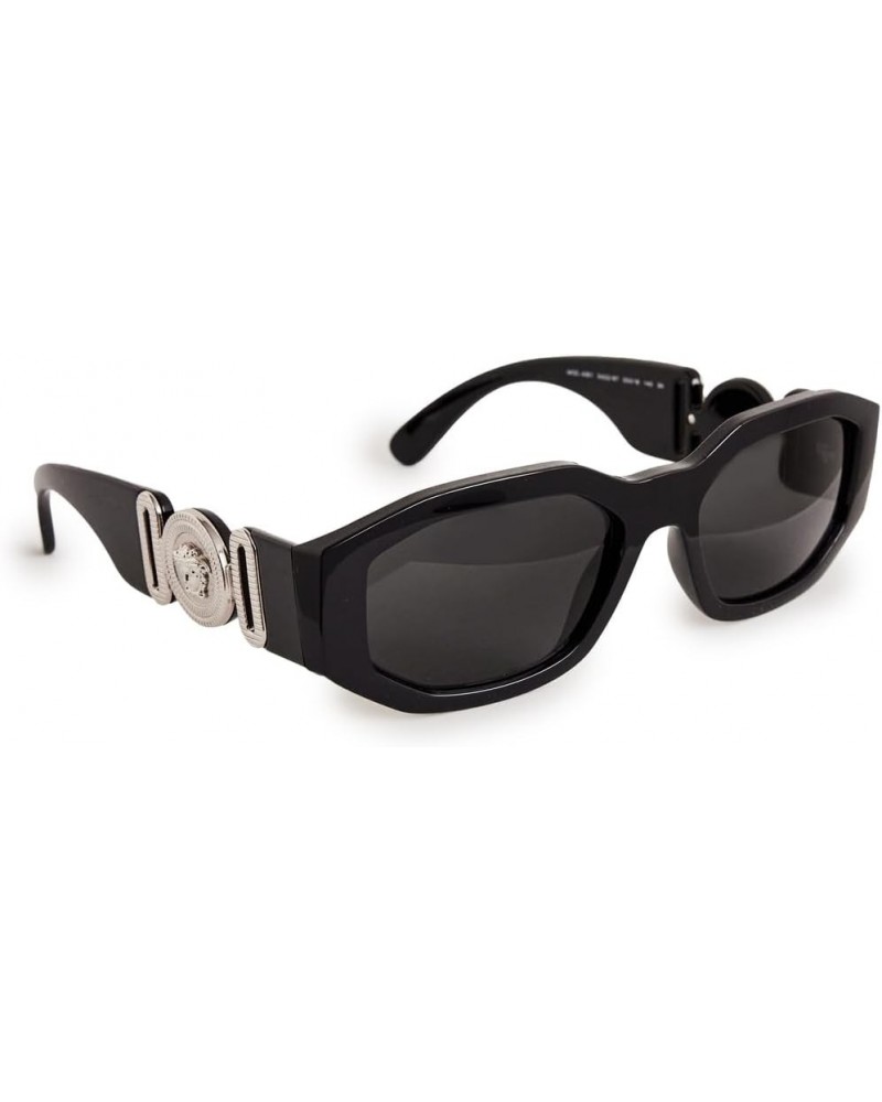 Man Sunglasses Black Frame, Dark Grey Lenses, 53MM $59.40 Designer