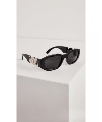 Man Sunglasses Black Frame, Dark Grey Lenses, 53MM $59.40 Designer