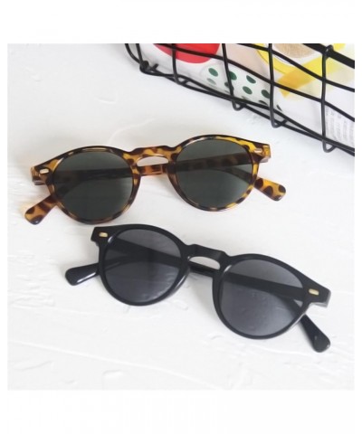 Men and Women Retro Small Frame Sunglasses Outdoor Vacation Decorative Sunglasses (Color : D, Size : 1) 1 B $14.40 Designer