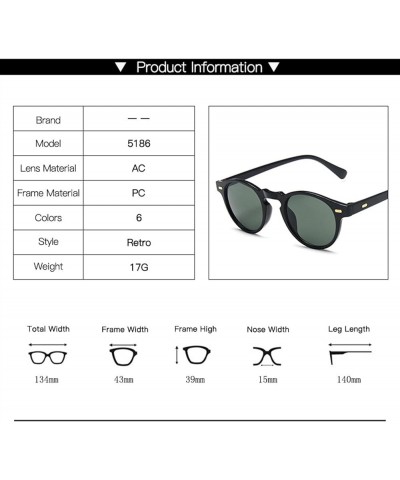 Men and Women Retro Small Frame Sunglasses Outdoor Vacation Decorative Sunglasses (Color : D, Size : 1) 1 B $14.40 Designer