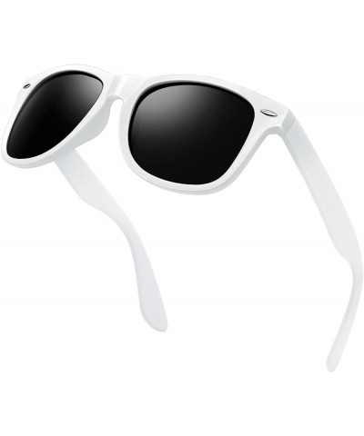 Polarized Sunglasses Men Women Retro Classic Designer Sun Glasses UV400 Protection A22-white Frame Black $8.54 Rimless