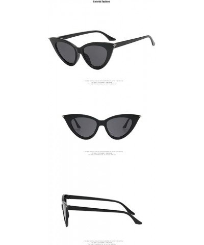 Fashion cat Eye Small Frame Street Shooting Sunglasses Men and Women Outdoor Vacation (Color : F, Size : 1) 1 E $13.36 Designer