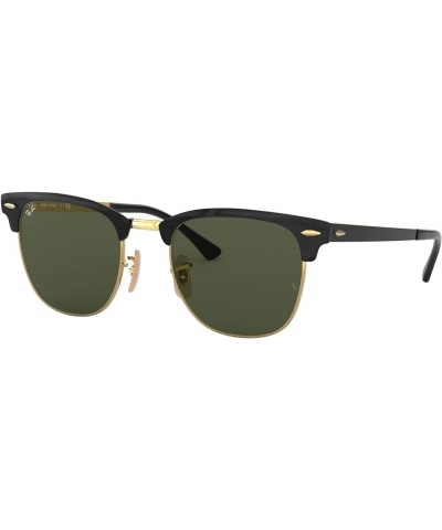 RB3716 Clubmaster Metal Sunglasses+ Vision Group Accessories Bundle Black on Arista/Crystal Green(187) $92.12 Square