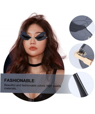 2 Pcs Sunglasses Fairy Wing Eyewear Accessories Rimless Glasses Dragonfly Eyewear Dragonfly Wing Glasses Blackx3pcs $9.09 Sport