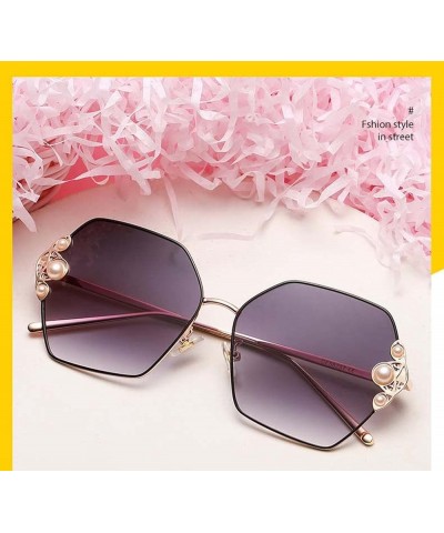 Metal Frame Full Frame Sunglasses Men and Women Street Shooting Outdoor Sunshade Decoration Holiday Glasses (Color : D, Size ...