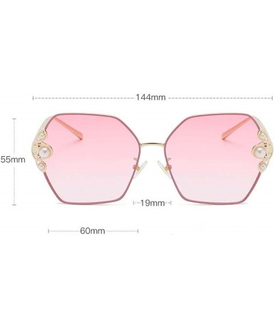 Metal Frame Full Frame Sunglasses Men and Women Street Shooting Outdoor Sunshade Decoration Holiday Glasses (Color : D, Size ...