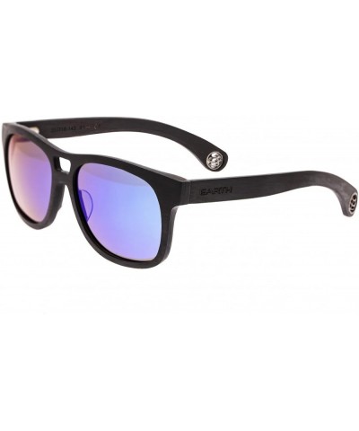 Las Islas Wood Aviator Polarized Unisex Sunglasses ESG05 Ebony/Purple-green $46.50 Aviator