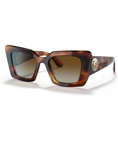 Daisy BE 4344 3316T5 Havana Plastic Square Sunglasses Brown Gradient Polarized Lens $64.40 Square