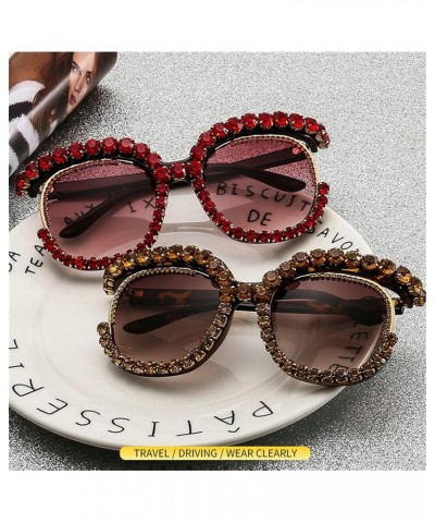 Style round Sunglasses Women 2021Vintage glasses Women Luxury Diamond Oversize Sun Glasses for Men Retro shades Leopard $11.2...