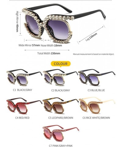 Style round Sunglasses Women 2021Vintage glasses Women Luxury Diamond Oversize Sun Glasses for Men Retro shades Leopard $11.2...