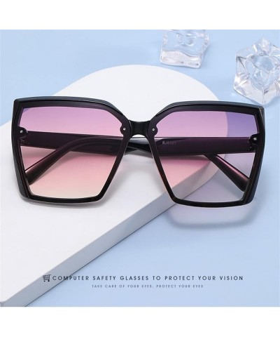 Square Frame Large Frame Sunglasses for Men and Women Fashion Decorative Sunglasses (Color : A, Size : 1) 1 B $15.70 Designer