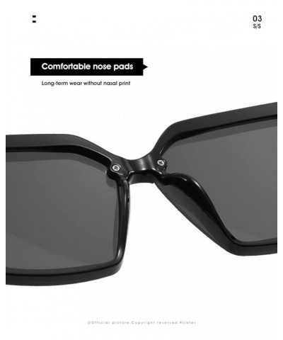 Square Frame Large Frame Sunglasses for Men and Women Fashion Decorative Sunglasses (Color : A, Size : 1) 1 B $15.70 Designer