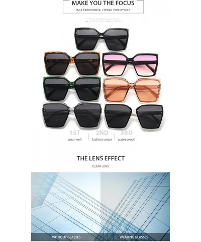 Square Frame Large Frame Sunglasses for Men and Women Fashion Decorative Sunglasses (Color : A, Size : 1) 1 B $15.70 Designer