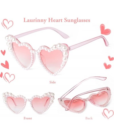 Heart Sunglasses for Women Trendy Sunglasses Cat Eye Love Shaped Sunglasses Vintage Lovely Retro Cute Sun Glasses 2 Pack Blac...