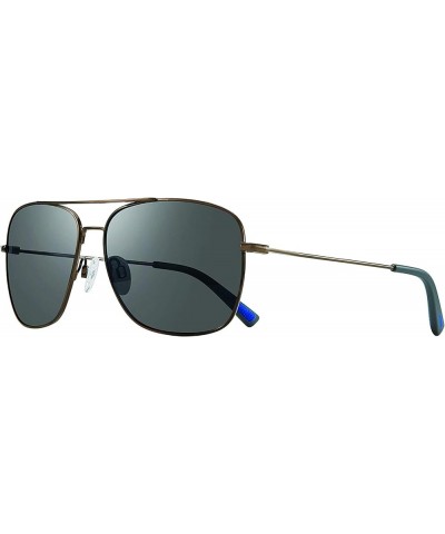 Sunglasses Harbor: Polarized Lens Filters UV, Metal Navigator Frame Gunmetal Frame With Graphite Lens $63.24 Aviator