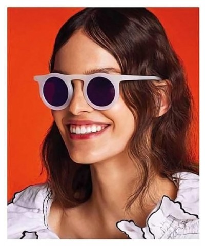 Retro Round Frame Men and Women Simple Hip-hop Sunglasses Vacation Beach Party Sunglasses Gift (Color : C, Size : 1) 1 J $11....