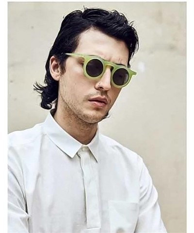 Retro Round Frame Men and Women Simple Hip-hop Sunglasses Vacation Beach Party Sunglasses Gift (Color : C, Size : 1) 1 J $11....