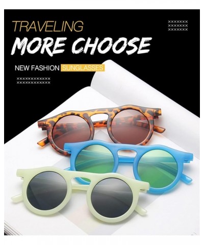 Retro Round Frame Men and Women Simple Hip-hop Sunglasses Vacation Beach Party Sunglasses Gift (Color : C, Size : 1) 1 J $11....