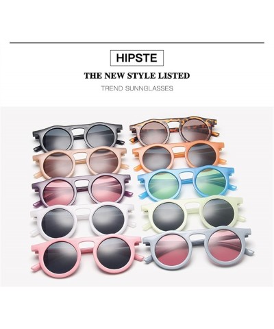 Retro Round Frame Men and Women Simple Hip-hop Sunglasses Vacation Beach Party Sunglasses Gift (Color : C, Size : 1) 1 J $11....