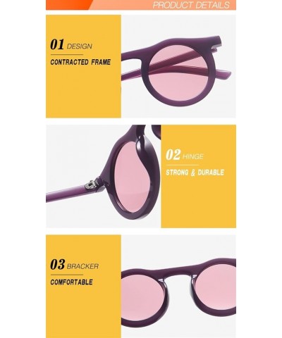 Retro Round Frame Men and Women Simple Hip-hop Sunglasses Vacation Beach Party Sunglasses Gift (Color : C, Size : 1) 1 J $11....