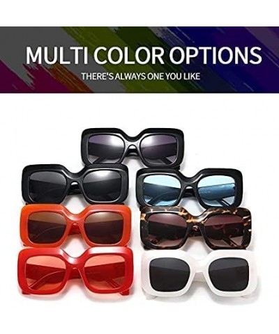 Fashion Square Sunglasses Women Men Shield Color Lens Cool Metal Logo Frame Sun glasses C03 $16.10 Shield