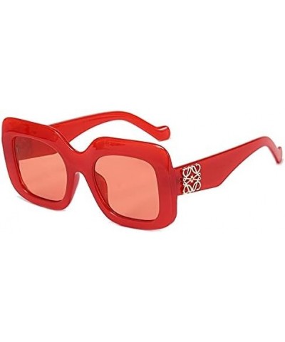 Fashion Square Sunglasses Women Men Shield Color Lens Cool Metal Logo Frame Sun glasses C03 $16.10 Shield