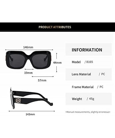 Fashion Square Sunglasses Women Men Shield Color Lens Cool Metal Logo Frame Sun glasses C03 $16.10 Shield