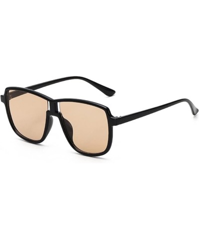 Retro Large Frame Men's and Women's Outdoor Holiday Sunglasses Sunglasses (Color : D, Size : Medium) Medium C $16.10 Designer