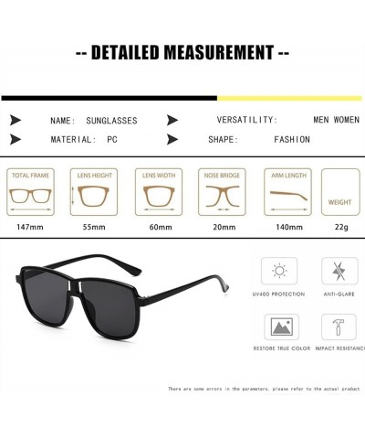 Retro Large Frame Men's and Women's Outdoor Holiday Sunglasses Sunglasses (Color : D, Size : Medium) Medium C $16.10 Designer